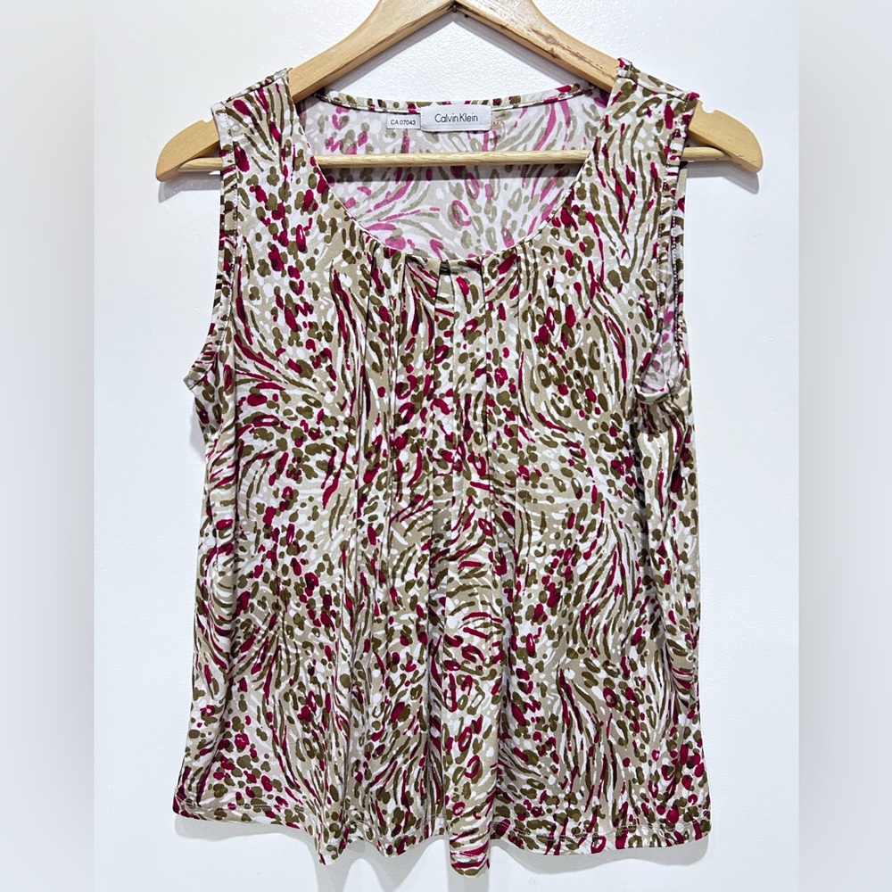Calvin Klein Women’s Multicoloured‎ Sleeveless Scoop Neck Size M